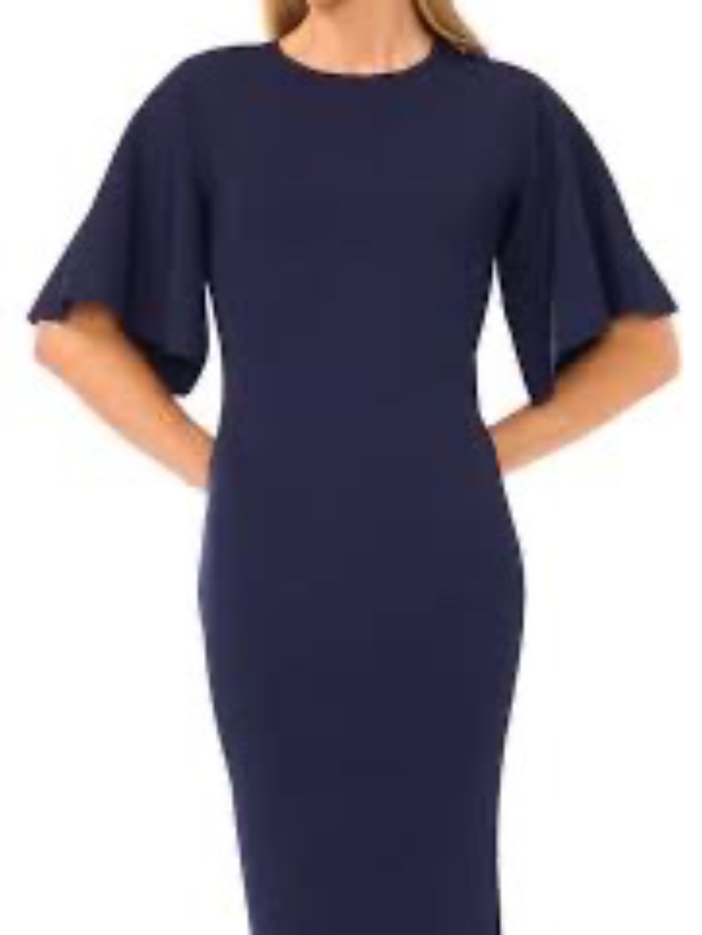 Lounia Fluted Sleeve Body-Con Sweater Dress - US Size 6